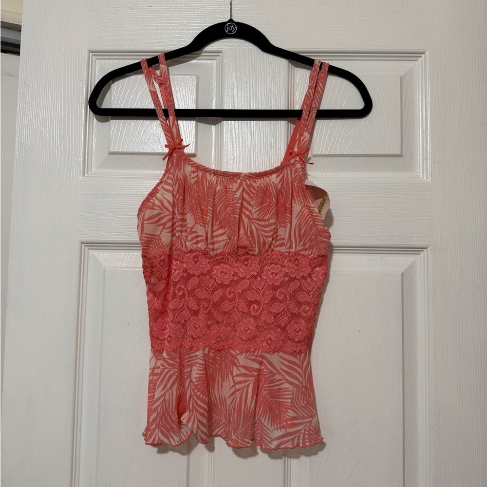 NWT Cabernet Lingerie Sheer Lace Tank Size Medium